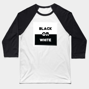 black or white Baseball T-Shirt